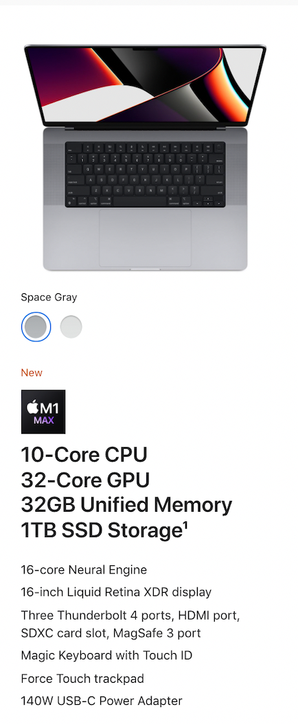 2020 - MacBook Pro 16" M1 Pro