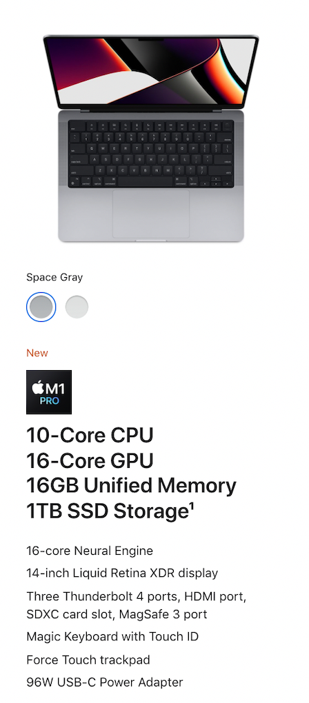 2020 - MacBook Pro 14" M1 Pro